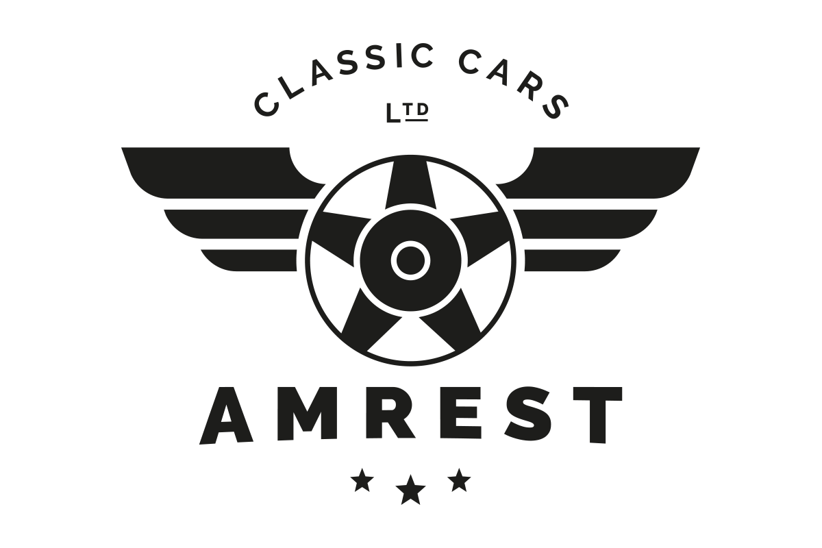 AMREST classic logo business card design 0